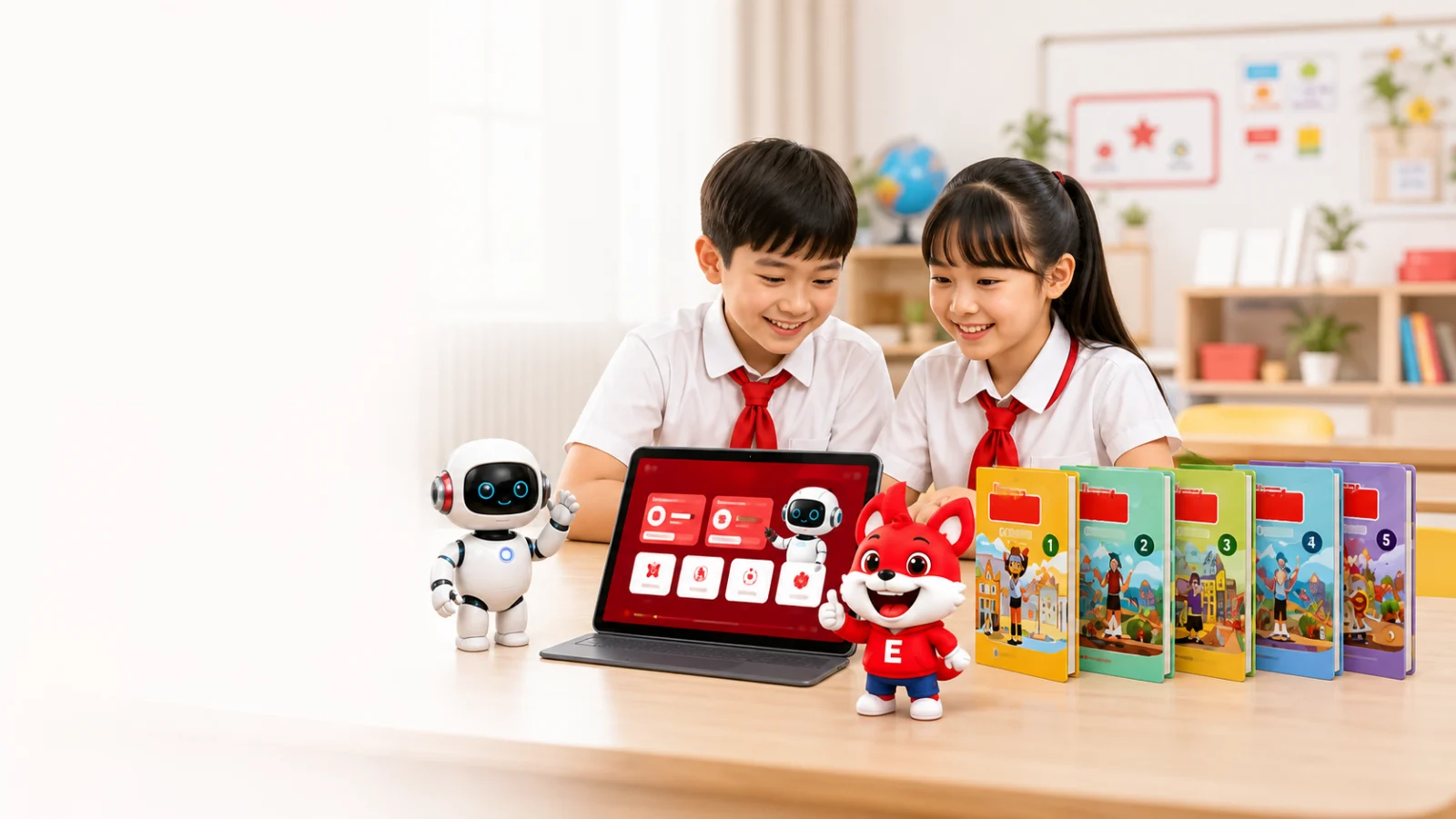 Học sinh THCS và THPT học tiếng Anh với sách Happy Reading và nền tảng AI